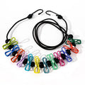 Portable Retractable Travel Clothesline 12 Clothes Clips for Indoor Laundry Drying line,Outdoor Camping Accessories PawLuxe