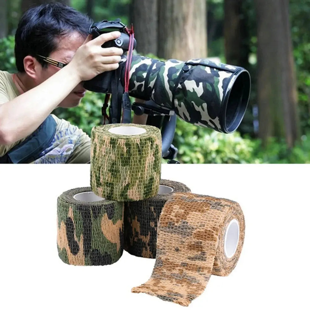 Camouflage Invisible Tape Camo Form Self Cling Camo Hunting Rifle Fabric Tape Wrap Camouflage Tape Outdoor Camping Accessories PawLuxe