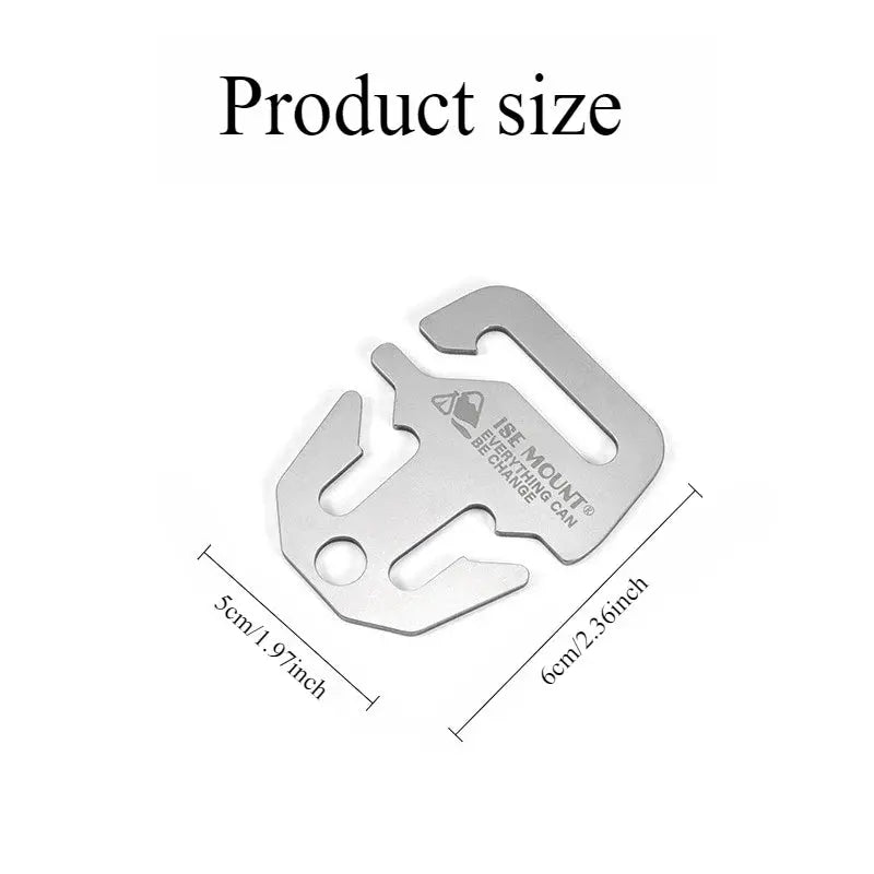 1pc outdoor stainless steel tent fixed buckle for camping accessories, quick installation hook rope lock, safe and reliable. PawLuxe