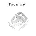 1pc outdoor stainless steel tent fixed buckle for camping accessories, quick installation hook rope lock, safe and reliable. PawLuxe