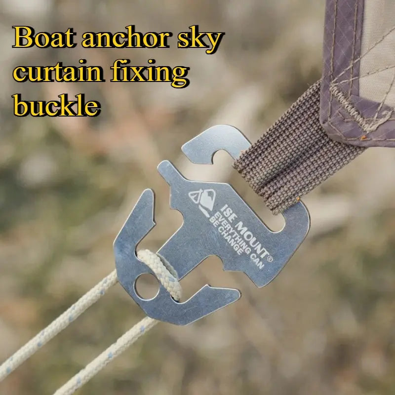 1pc outdoor stainless steel tent fixed buckle for camping accessories, quick installation hook rope lock, safe and reliable. PawLuxe