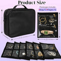 Travel Jewelry Organizer Case,Jewelry Bags Jewelry Storage Book Binder with Clear Zipper Velvet Pouch for Traveling,Earrings PawLuxe